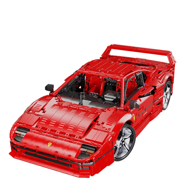 JieStar MOC Motorized Building Block Set: Ferrari F40 Racing Sports Car, Model X001