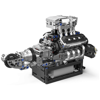 Trilumity Building Block Set: Motorised British Mcl Supercar V8 Engine (737-Piece)