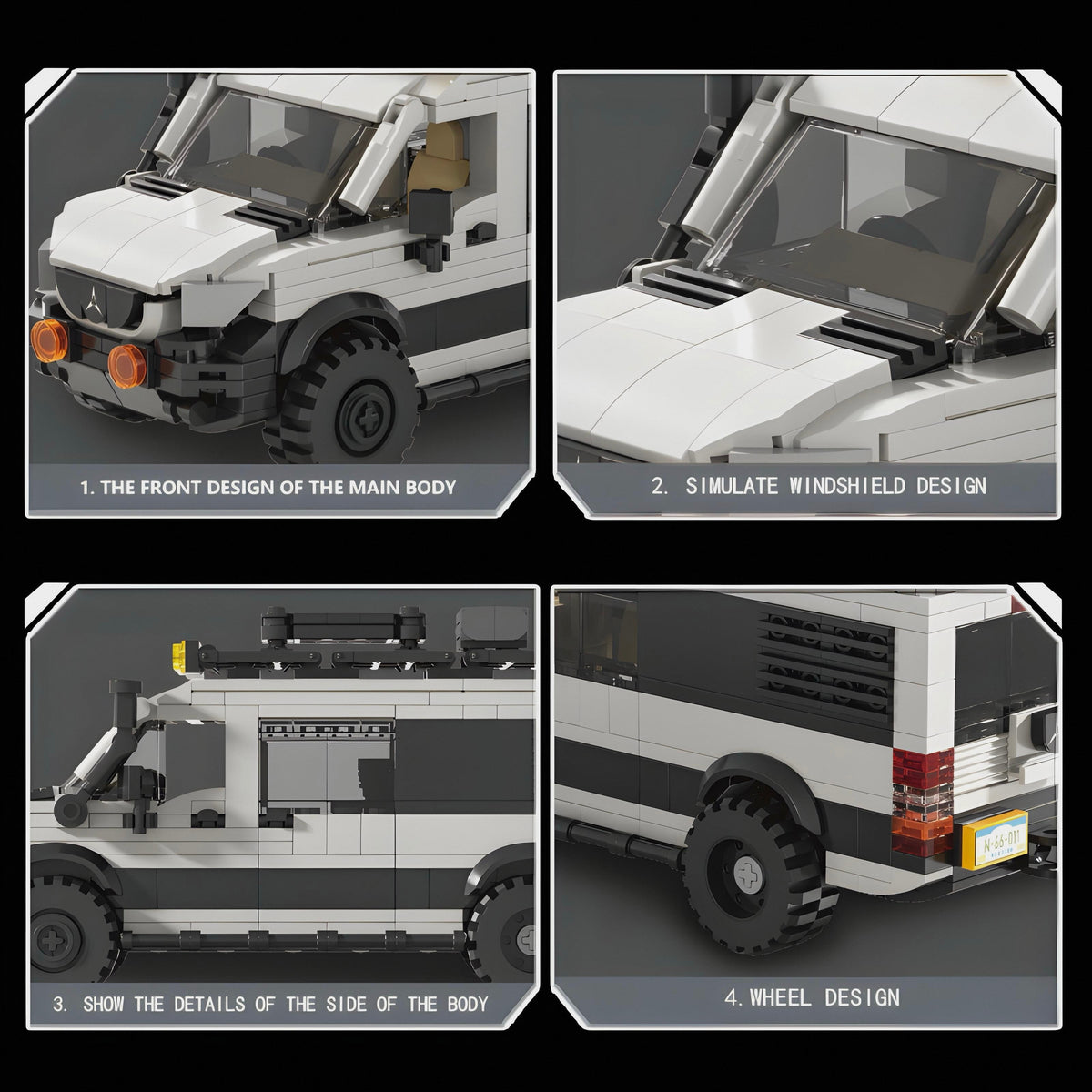 Trilumity Building Block Set: 1: 24 Sprinter 4X4 Off Roader (580-Piece)