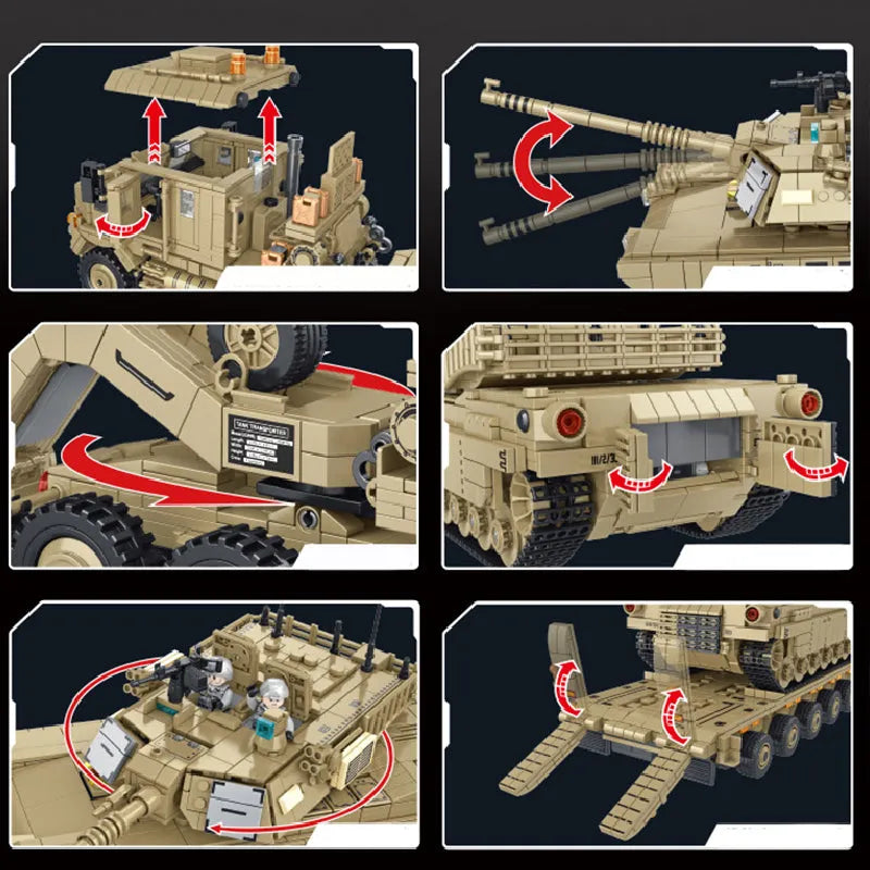 Panlos MOC Building Block Set: M1070 Armored Vehicle, Model 628015