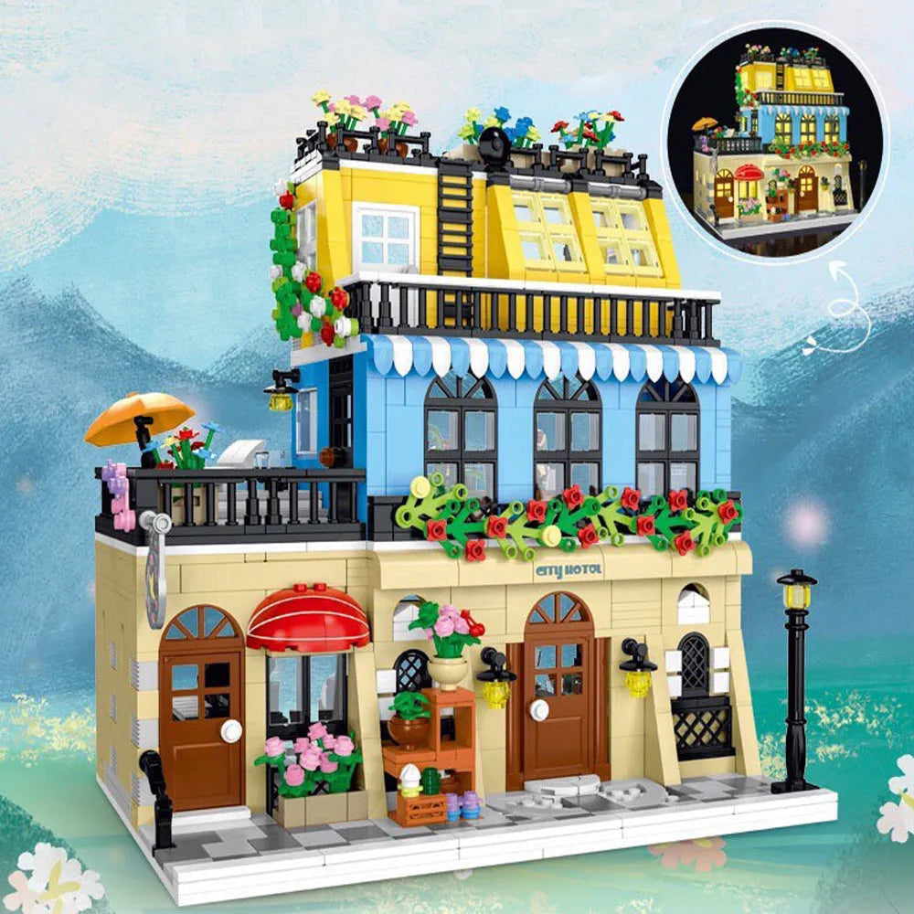 MORK MOC Building Block Set: Hotel Block Module, Model 20115