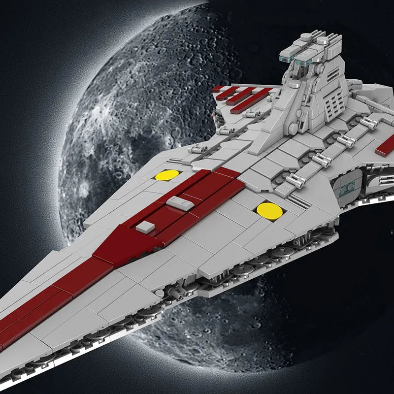 Mould King MOC Building Block Set: Star Wars MOC Republic Attack Cruiser, Model MK21074