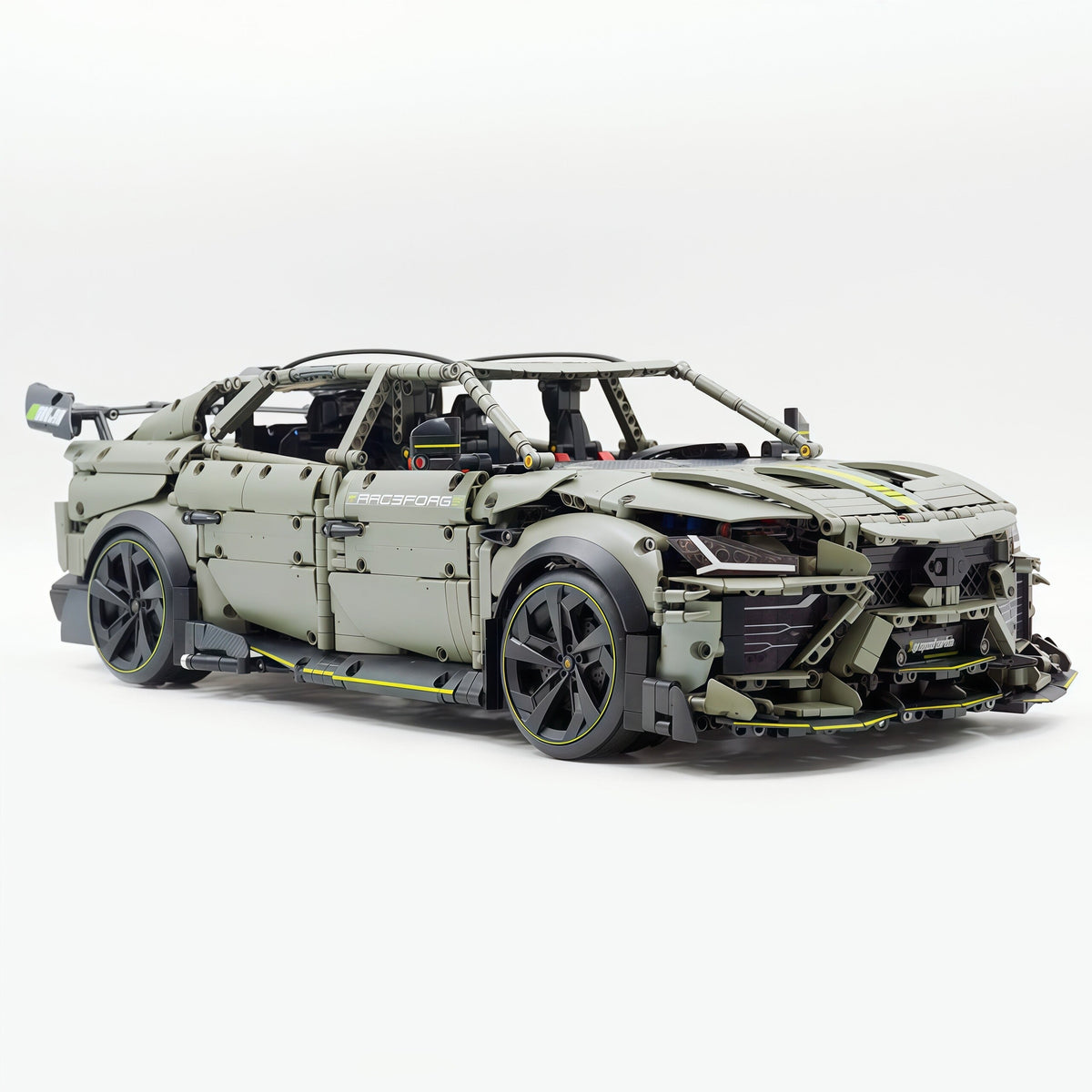 Trilumity Motorized Building Block Set: 1:8 The Ultimate Italian Super Suv | Remote Controlled | Grey Plating Limited Edition- 3223Piece