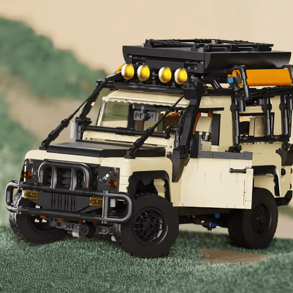 Trilumity Building Block Set: 1:10 Land Rover Defender Camper, Outdoor Adventure Build, Comes with a variety of camping equipment (2766-Piece)
