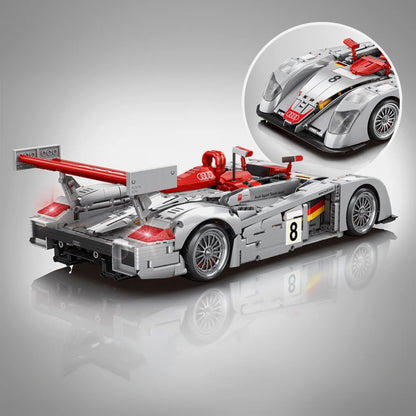 Trilumity Building Block Set: 1:8 Audi R8 Lmp 2000 | Remote Controlled | Genuine Authorization | 2426-Piece