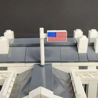 Wange MOC Building Block Set: 7018 White House Skyline, Model 4214