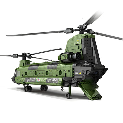 Trilumity Transport Helicopter Building Block Set, 1,632-Piece