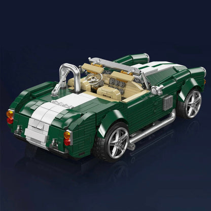Trilumity Building Block Set: American V8 Classic Roadster | Vintage Open-Top Sports Car | 1:14 Scale | 1198-Piece