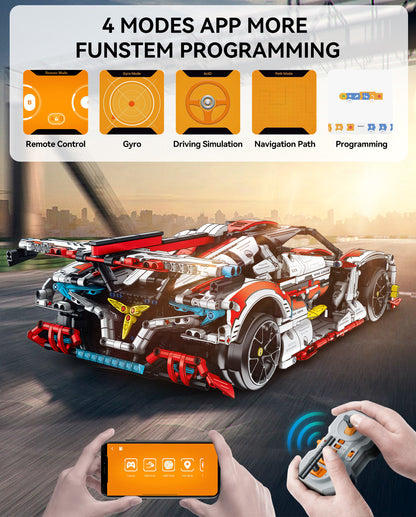 Trilumity Apollo MOC, Drift Building Block Set, 1:10 Scale, Remote Control, 2,732-Piece