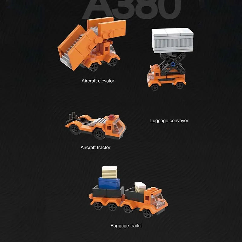 DK MOC Building Block Set: Airbus A380 Airplane, Model DK80008
