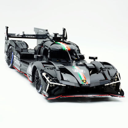 Trilumity Motorized Building Block Set: 1:8 The Ultimate LMDh Hybrid Prototype | Matte Black Custom Edition (3771-Piece)