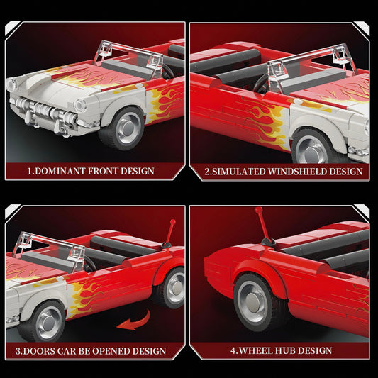 Trilumity Building Block Set: 1: 24 1956 Vintage Corvette C1 (250-Piece)