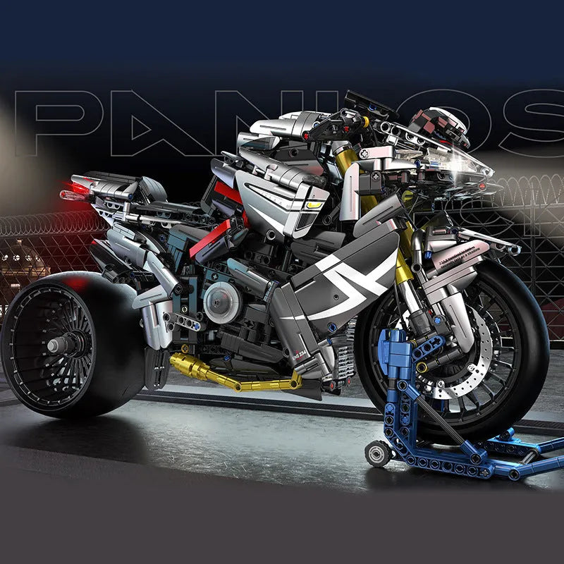 Panlos MOC Building Block Set: Super Sport Racing Motorcycle, Model 672106