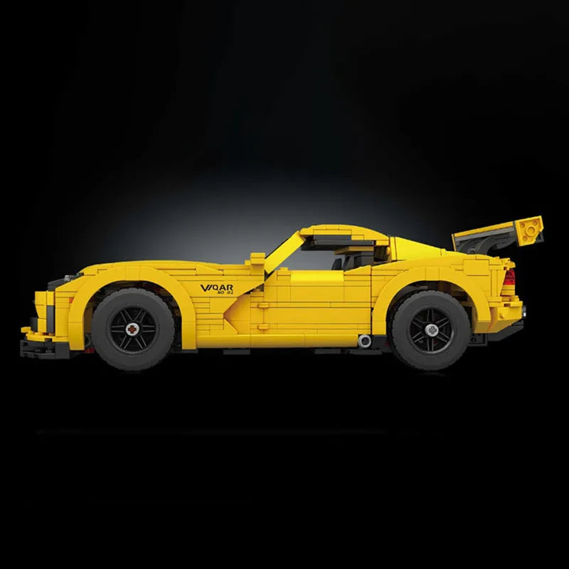 Mould King MOC Motorized Building Block Set: Dodge Viper Racing Sports Car, Model 10046