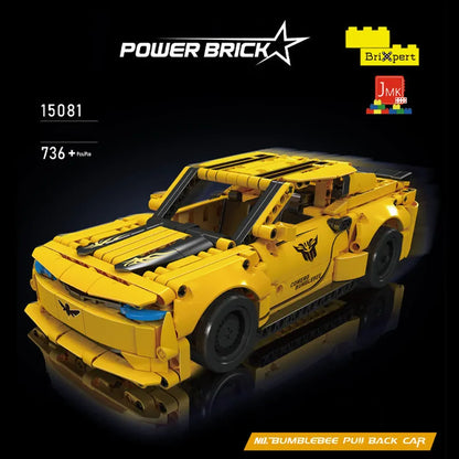 Mould King Building Block Set: Bumblebee Pull Back Sports Car, Model K15081