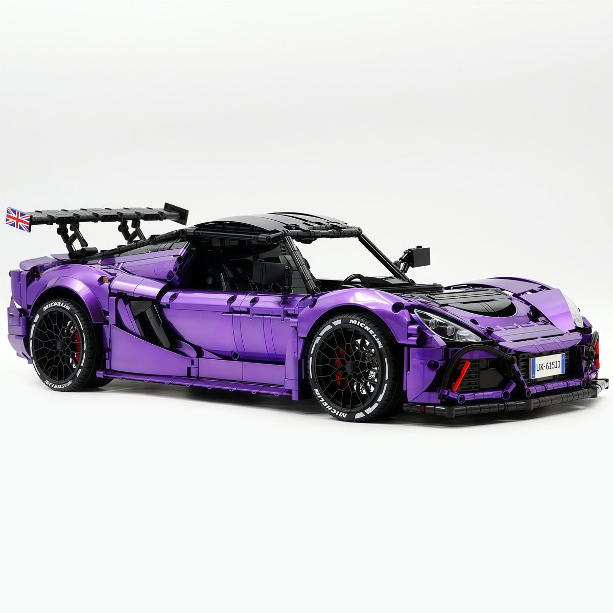 Trilumity Building Block Set: 1:8 Lotus Exige Cup 430 | Rare Amethyst Color Enamel Paint | Officially Licensed Edition (3730-Piece)