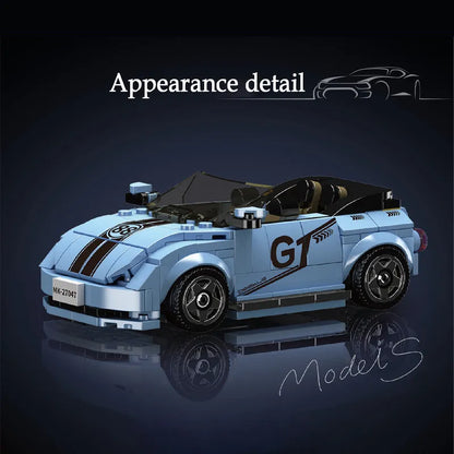 Mould King Building Block Set: Mini V Beetle Speed Champions Car, Model K27047