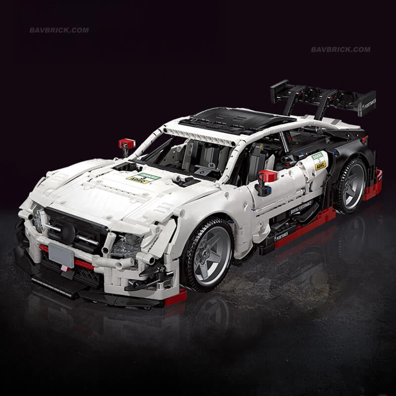 Trilumity Motorized Building Block Set: 1:10 Mercedes-Benz AMG C63-GTR | Remote Controlled Dtm German Coupe (2489Piece)