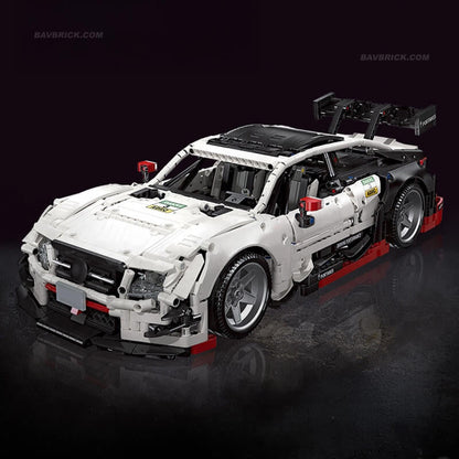 Trilumity Motorized Building Block Set: 1:10 Mercedes-Benz AMG C63-GTR | Remote Controlled Dtm German Coupe (2489Piece)