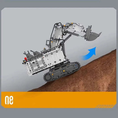 Mould King MOC Motorized Building Block Set: Liebherr R9800 Excavator, Model K17048