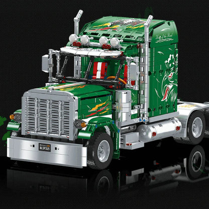 Trilumity The American Peterbilt 389 Truck Building Block Set, Remote Control, 2,105-Piece