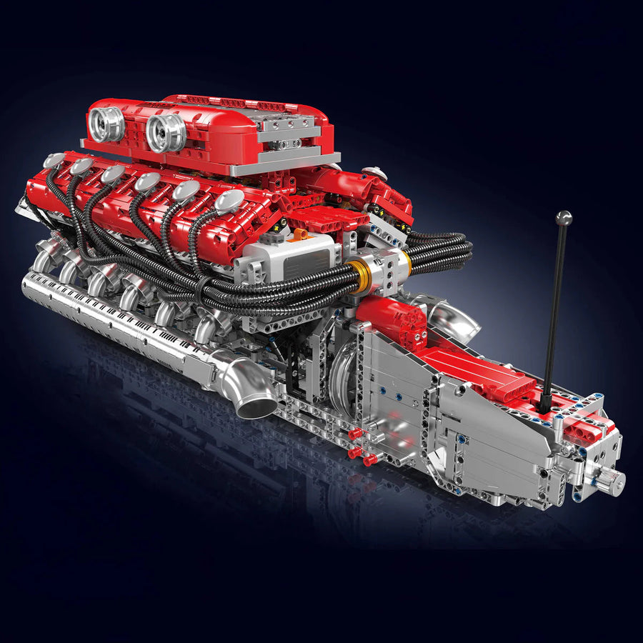Trilumity Motorized Building Block Set: The Ultimate Lamborghini V12 Engine & Gearbox (3472-Piece)