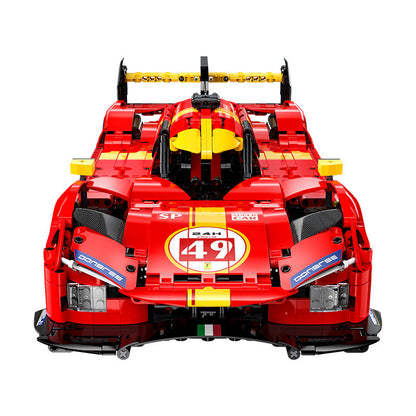 Trilumity Building Block Set: 1: 10 Le Mans Flame Supercar, Racing Aerodynamic Lines (1518-Piece)