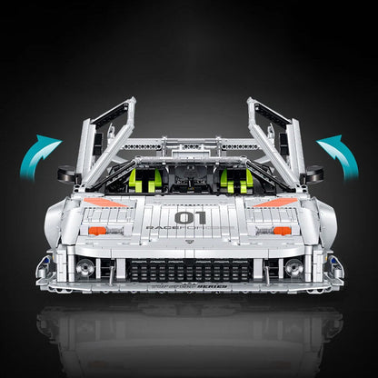 Trilumity Building Block Set: 1:8 Lamborghini Countach Lp5000 Building Set (3970+-Piece)