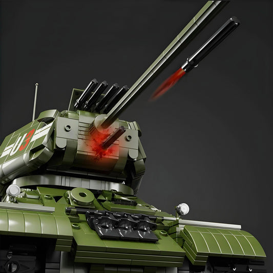 Trilumity T-34 Tiger Tank Building Block Set, Remote Control, 2,052-Piece