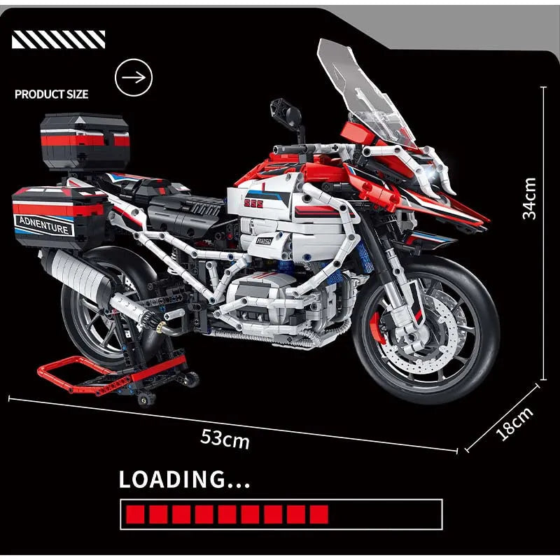 Panlos MOC Building Block Set: BMW R1250 Super Motorcycle, Model 672109