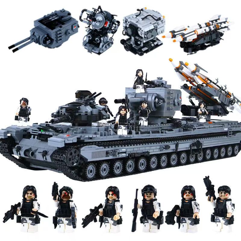 Trilumity Kv-2 Missile Carrier Tank Building Block Set, 3,665-Piece