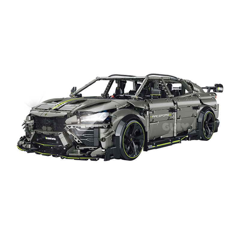 Trilumity Motorized Building Block Set: 1:8 The Ultimate Italian Super Suv | Remote Controlled | Grey Plating Limited Edition- 3223Piece
