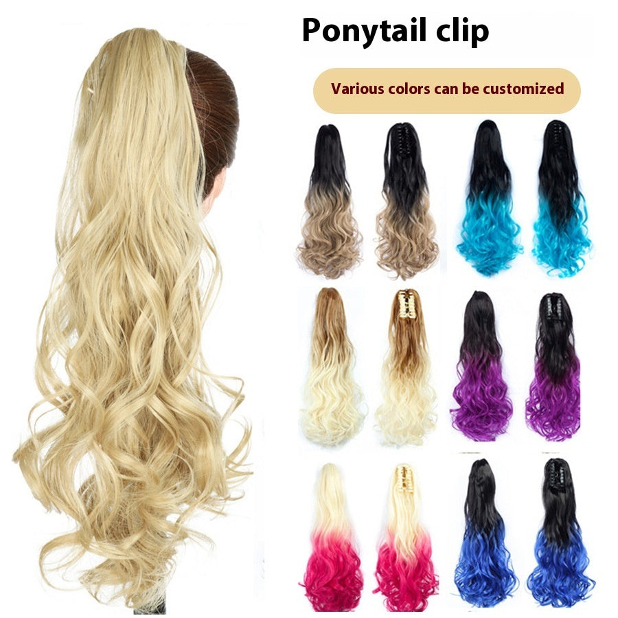 Trilumity Curly Ponytail in Blonde, front view