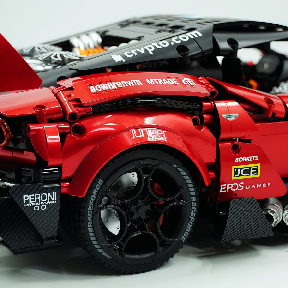 Trilumity Building Block Set: 1:8 Aston Martin Vulcan | Paint Pearl Red Edition | 3794+-Piece