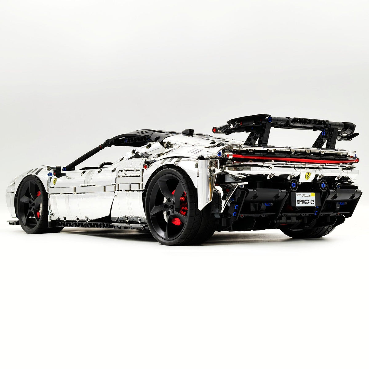 Trilumity Motorized Building Block Set: 1:8 Xx Track Hybrid Silver Plating Limited Color, The Ultimate Supercar, More Than 12 Features