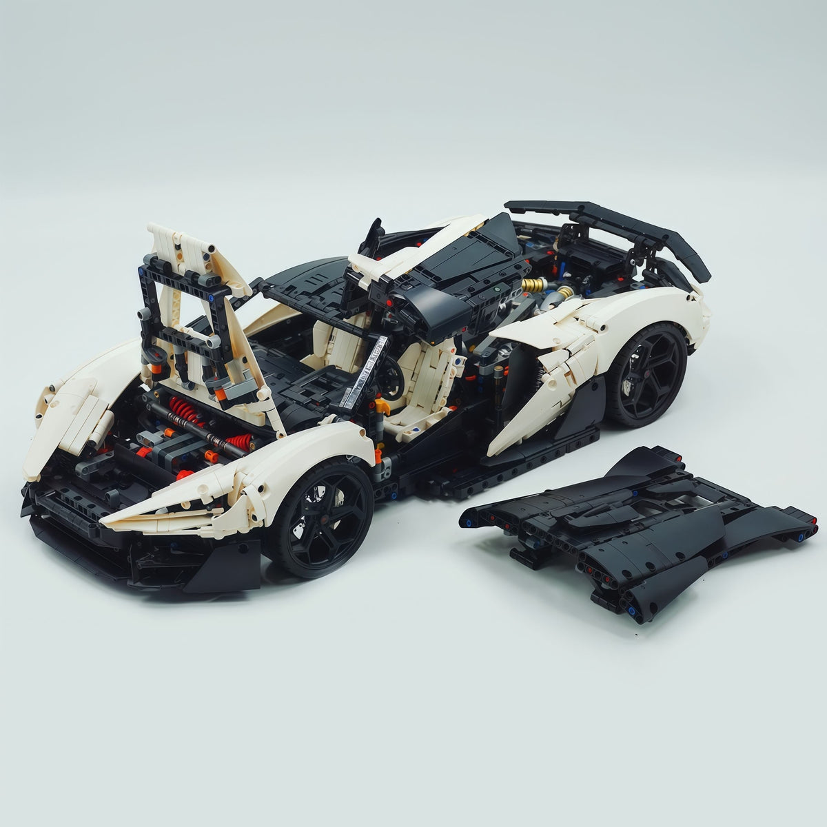 Trilumity Motorized Building Block Set: 1:8 The Ultimate British Woking Hypercar | White Custom Edition | Shipped in Original Gift Box (4200+-Piece)