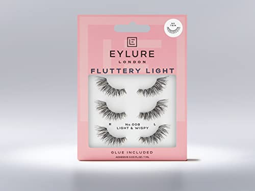 Trilumity Fluttery Light Wispy Cat Eye Faux Mink Fiber - Black False Lashes