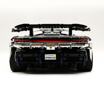 Trilumity Motorized Building Block Set: 1:8 Xx Track Hybrid Silver Plating Limited Color, The Ultimate Supercar, More Than 12 Features