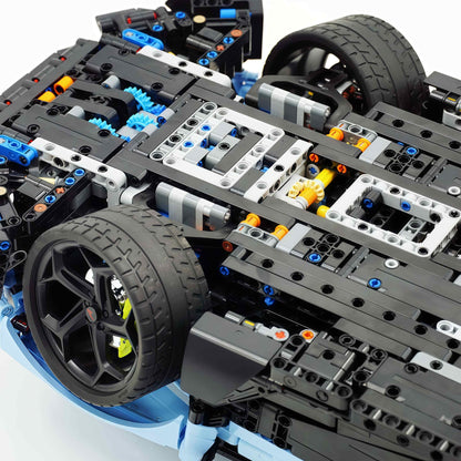Trilumity Motorized Building Block Set: 1:8 The Ultimate British Woking Hypercar | White Custom Edition | Shipped in Original Gift Box (4200+-Piece)