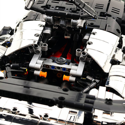 Trilumity Motorized Building Block Set: 1:8 Xx Track Hybrid Silver Plating Limited Color, The Ultimate Supercar, More Than 12 Features
