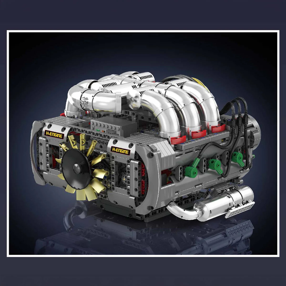 Trilumity Building Block Set: Motorised Flat 6 Engine (2376-Piece)