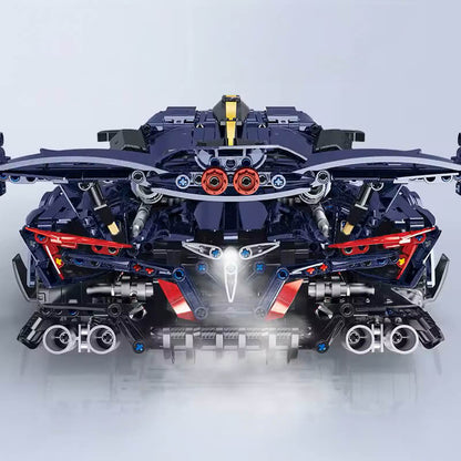 Trilumity Building Block Set: 1:8 Apollo Ie Hypercar — Midnight Edition | Starry Blue Exterior (3656Piece)