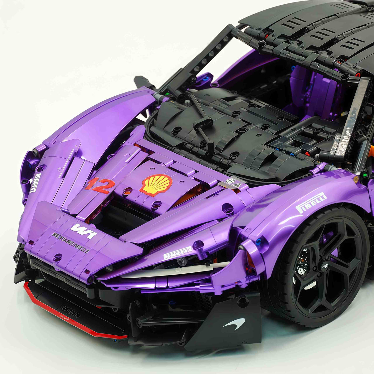 Trilumity Motorized Building Block Set: 1:8 The Ultimate British Woking Hypercar | Pearlescent Purple Custom Edition | Shipped in Original Gift Box