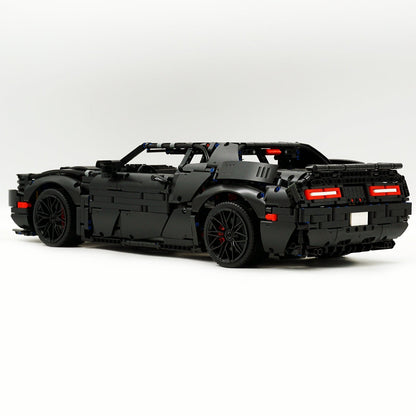 Trilumity Building Block Set: 1: 8 Dodge Challenger, Black Samurai Customized Version (3300+Piece)