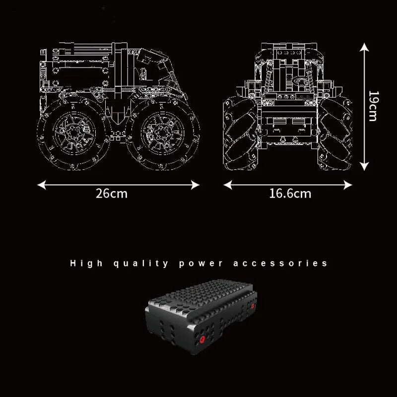 Mould King MOC Building Block Set: RC Motorized Off Road ATV, Model K20017