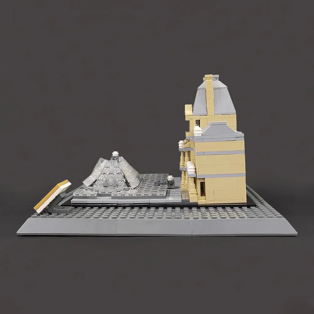 Wange MOC Building Block Set: Paris The Louvre, Model 4213