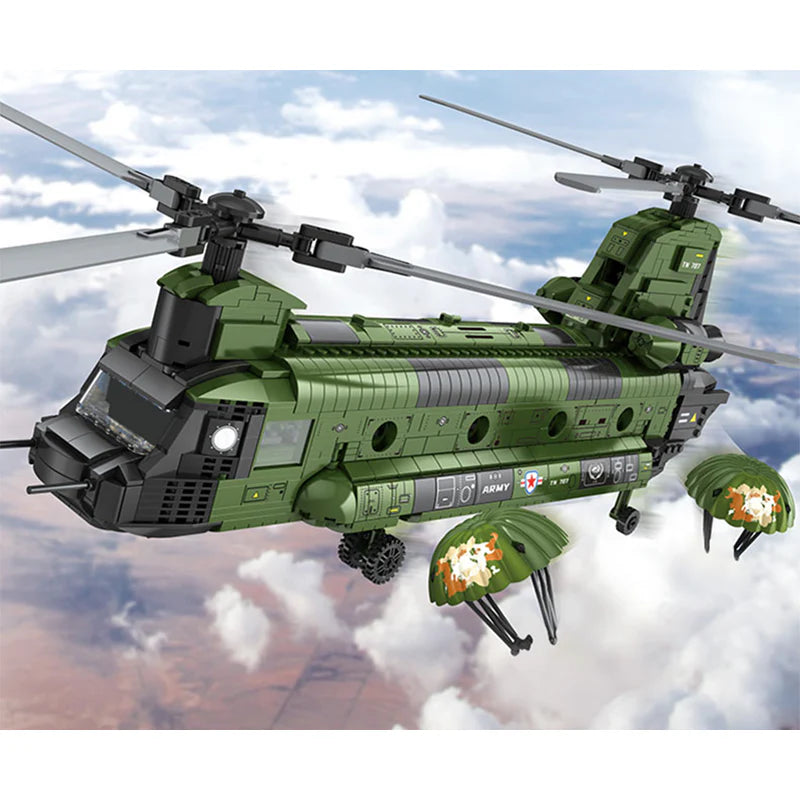 Trilumity Transport Helicopter Building Block Set, 1,632-Piece