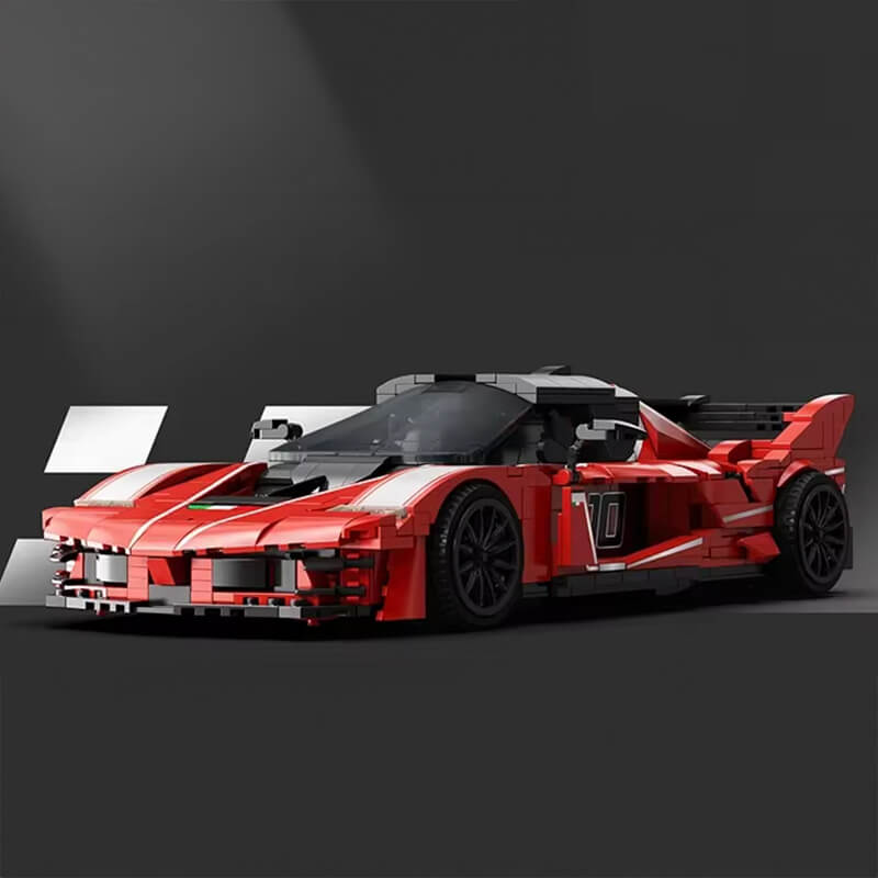 Trilumity Building Block Set: 1:16 Prancing Horse Track Hypercar | 1046-Piece | Italian Track Performance