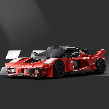 Trilumity Building Block Set: 1:16 Prancing Horse Track Hypercar | 1046-Piece | Italian Track Performance