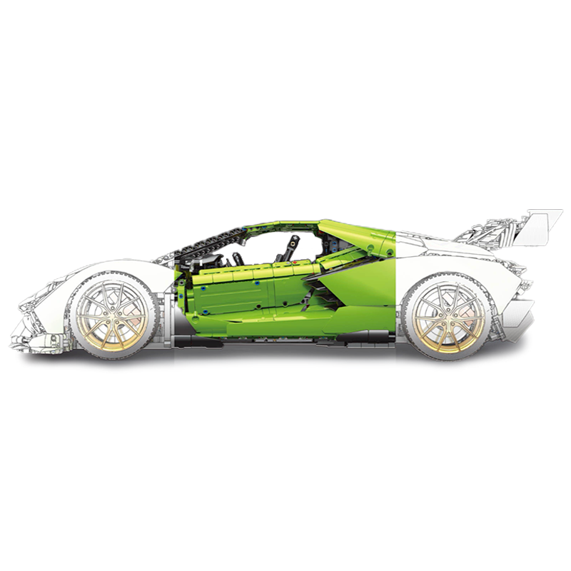Trilumity Building Block Set: 1:6 Italian Bull Jota V12 Hypercar | The Largest Ever Car Model (6628-Piece)
